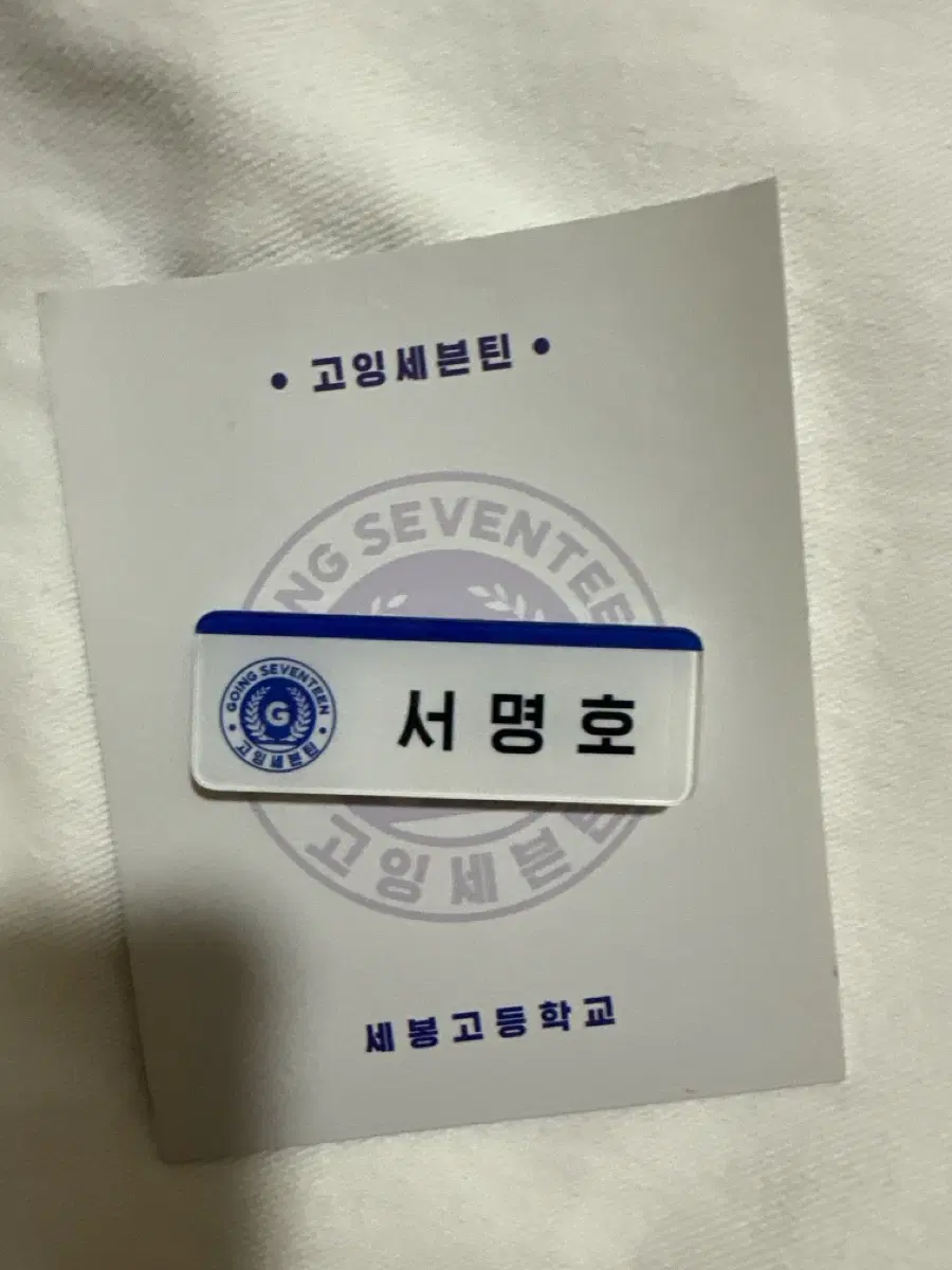 세븐틴 공굿 디에잇 세봉고 명찰