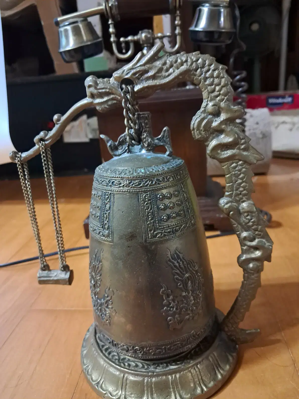 빈티지,청동,에밀레 조각상 (높이 22,무게 약1.8키로)소리가 깊고 울려퍼져요