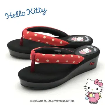 Hello Kitty 통굽 조리풍 샌들 LL 사이즈 키티 일본 나막신