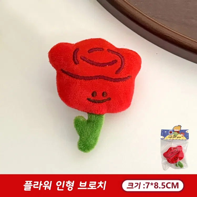 장미꽃 인형 집게 브로치 / 카네이션 튤립 꽃인형 헤어집게 겸용