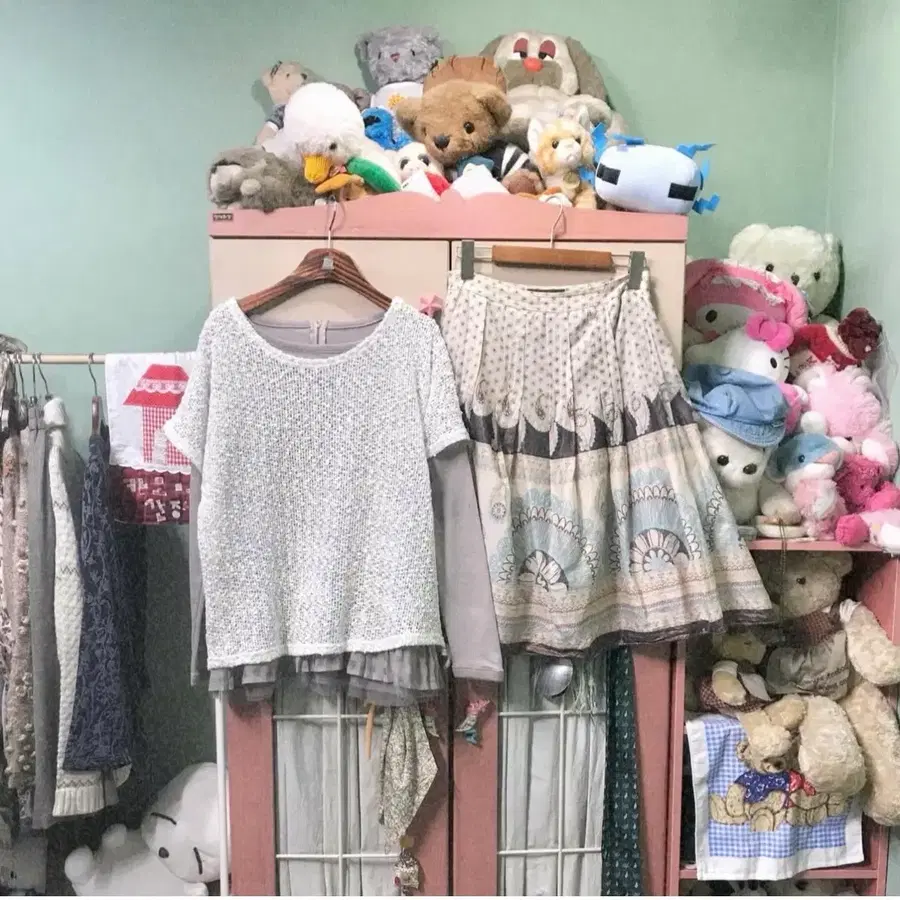 카모메산장 시집라이브 빈티지 코디 세트