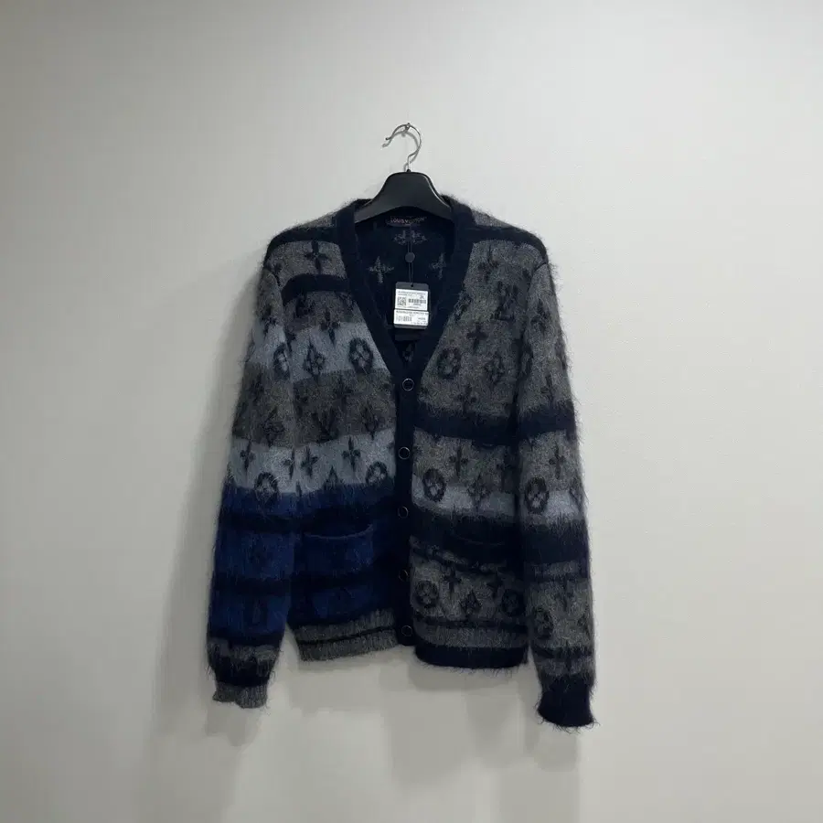 {2XL Size} 루이비통 모헤어 가디건 블루