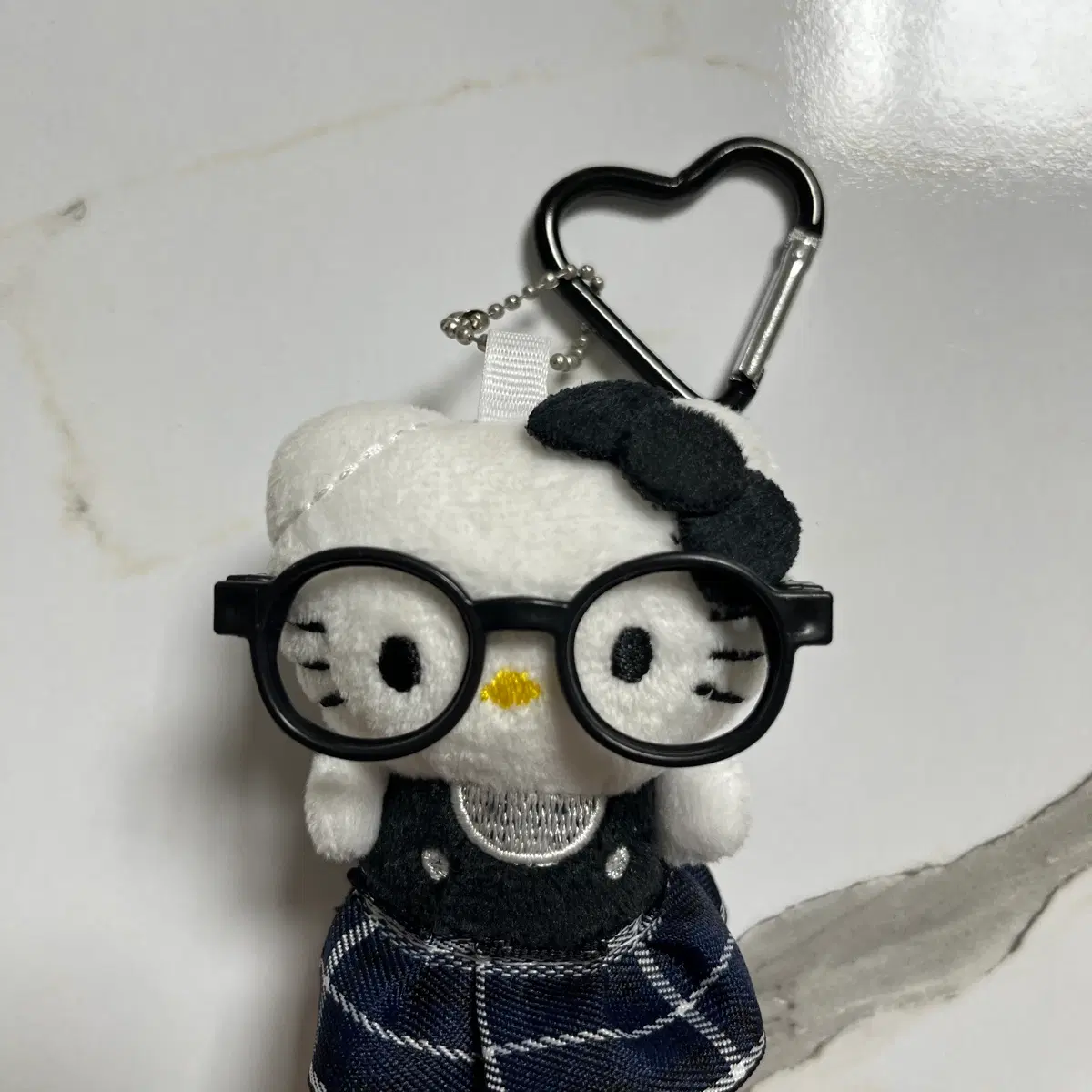 안경 헬로키티 인형 키링