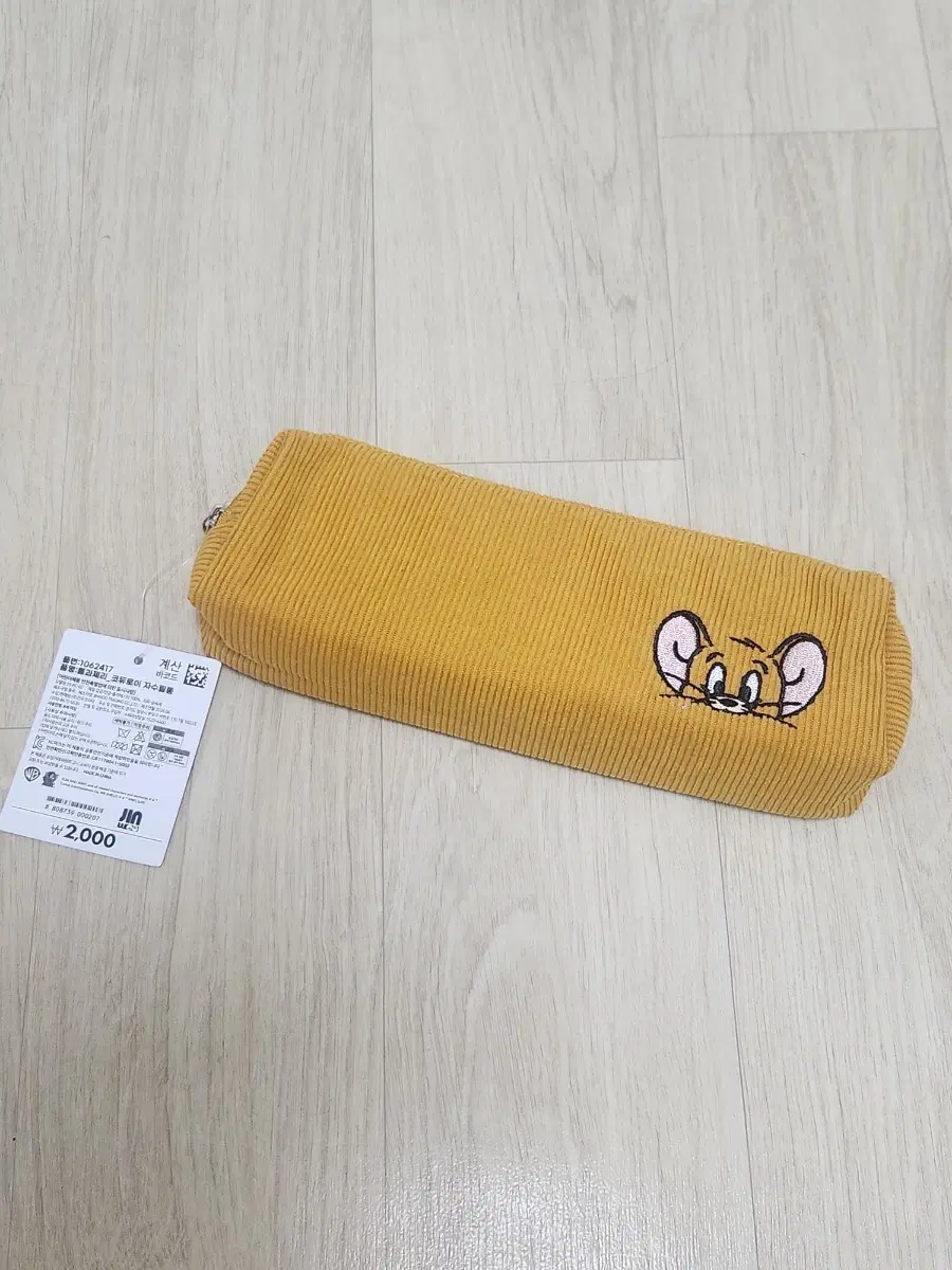 톰과 제리 와펜 골덴 필통 옐로우