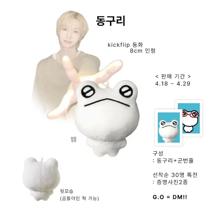 구함) 킥플립 동화 인형 동구리