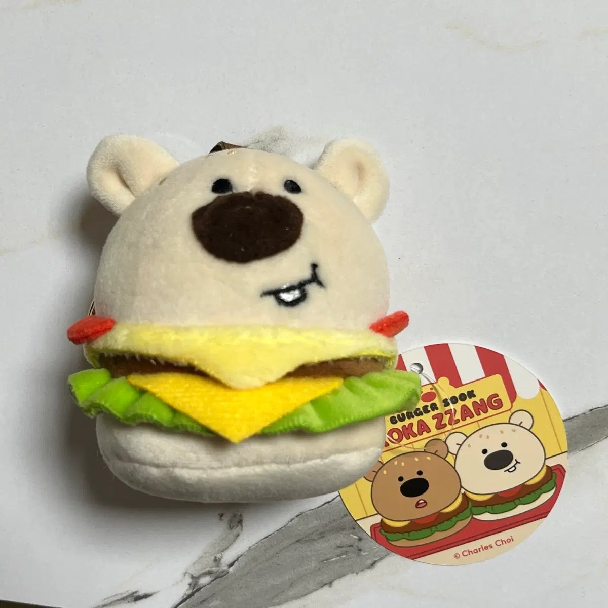 버거쏘옥 코커짱 크림 인형 키링