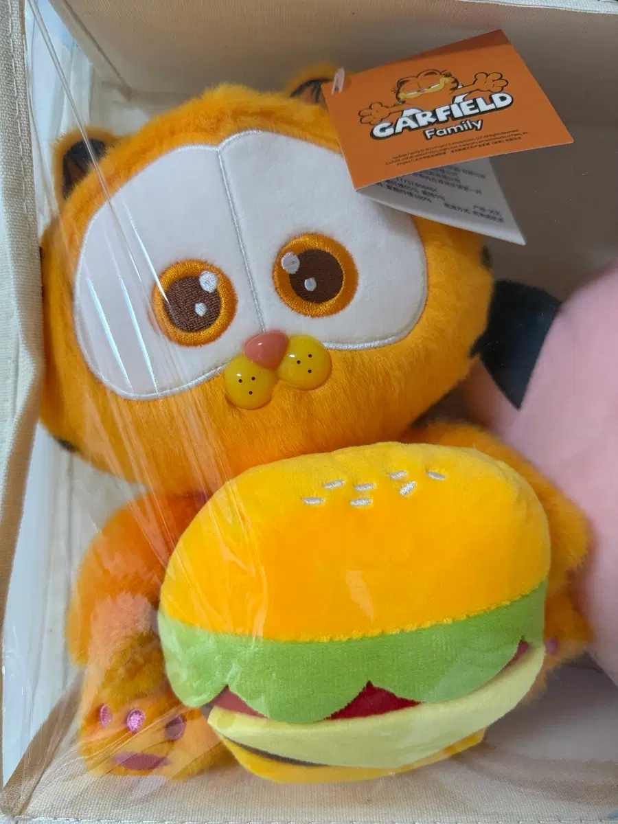 가필드 패밀리 햄버거 인형