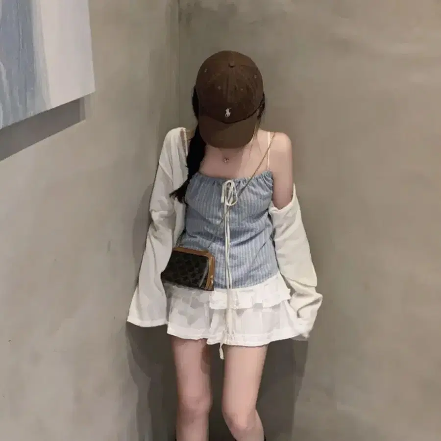 에이블리 스트라이프 셔링 끈나시