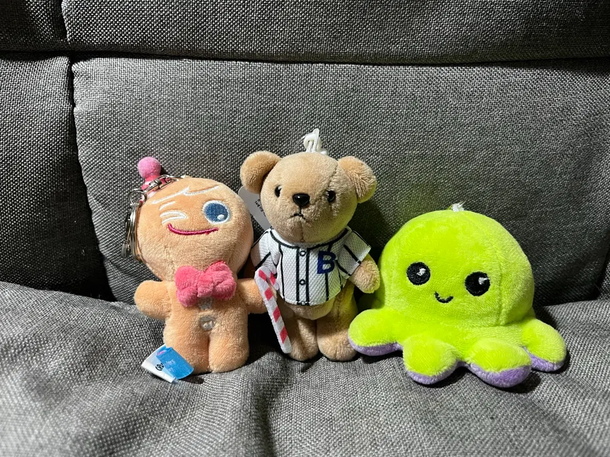 [일괄] 인형 키링 쿠키런 곰돌이 문어