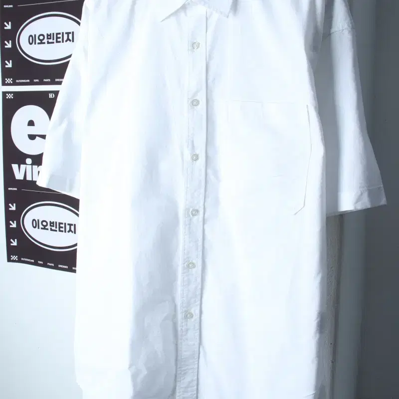 (L-XL) 스파오 반팔 카라 티셔츠 셔츠 남방 옥스퍼드-H37149