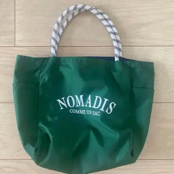 NOMADIS 리버서블 토트백 그린 네이비