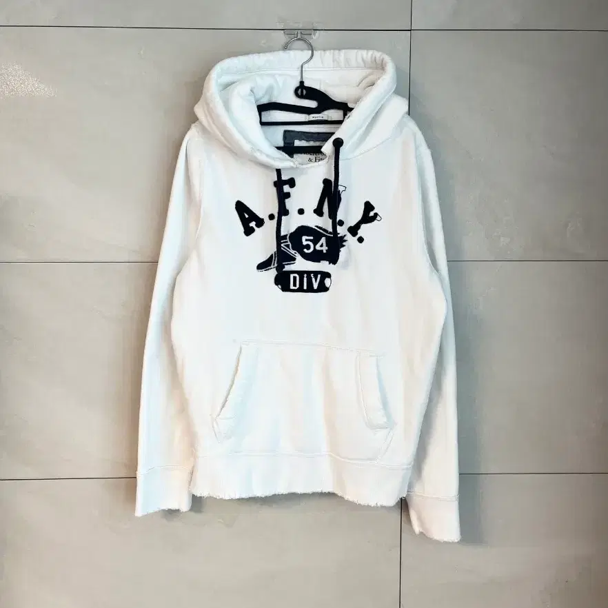 아베크롬비 스펠로고 앤 피치 대장 후드티 화이트 [M]