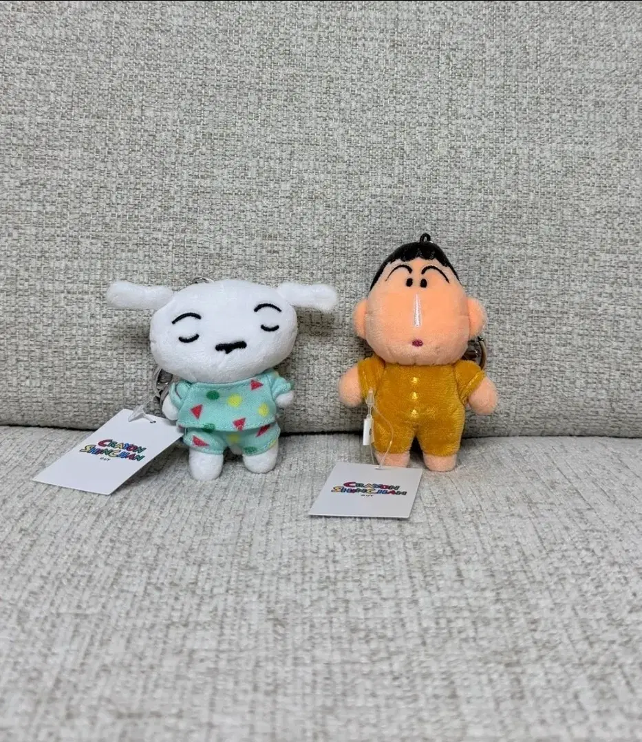 정품 짱구 잠옷친구들 흰둥이 맹구 가방걸이 키링 인형