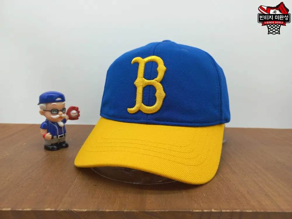 MLB 키즈 아동 주니어 스포츠 스트릿 캐주얼 볼캡 블루 옐로우