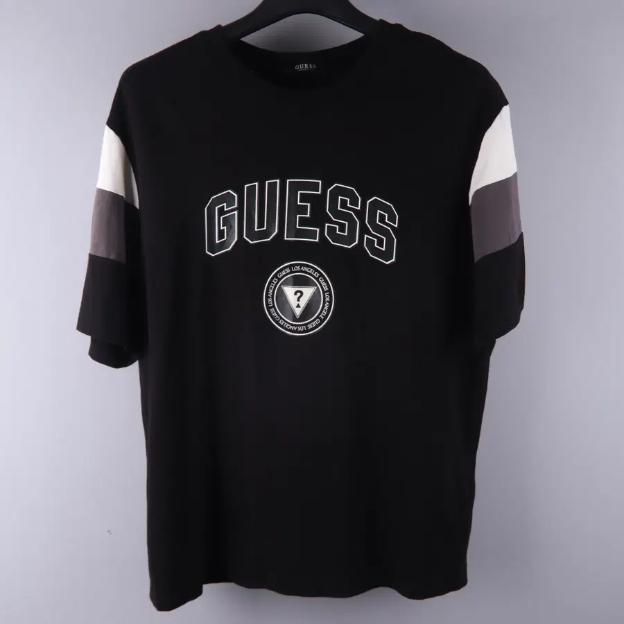 게스(GUESS) 남성 라운드 티셔츠(반팔) 블랙 (L)