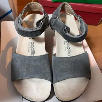 Papillio 파필리오 버켄스탁 스웨이드 샌들 그레이