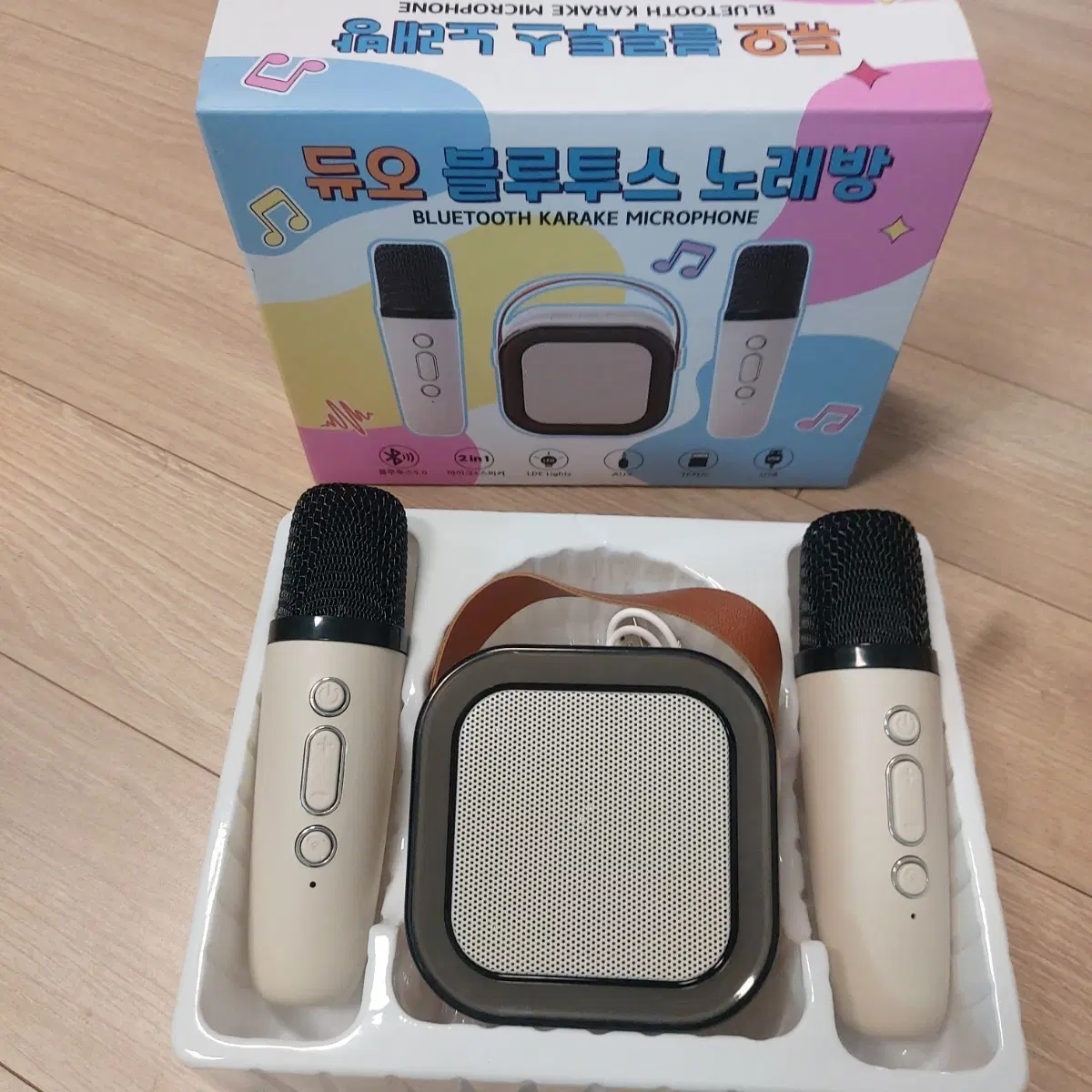 듀오 블루투스 노래방 마이크 세트