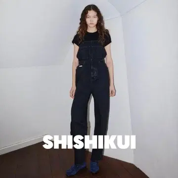 THE SHISHIKUI 점프수트 데님 오버롤 블랙