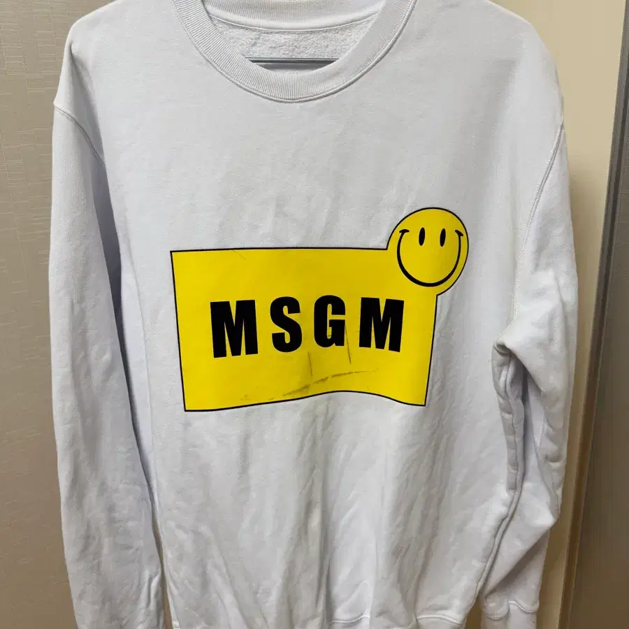 MSGM 스마일 맨투맨 화이트