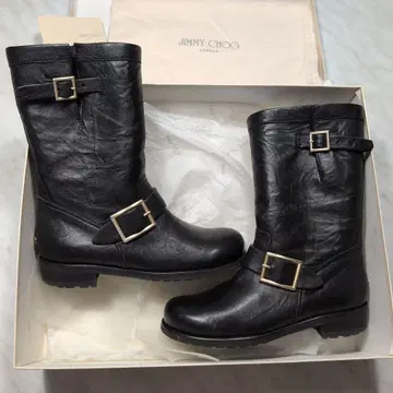 JIMMY CHOO 엔지니어 부츠 블랙 37