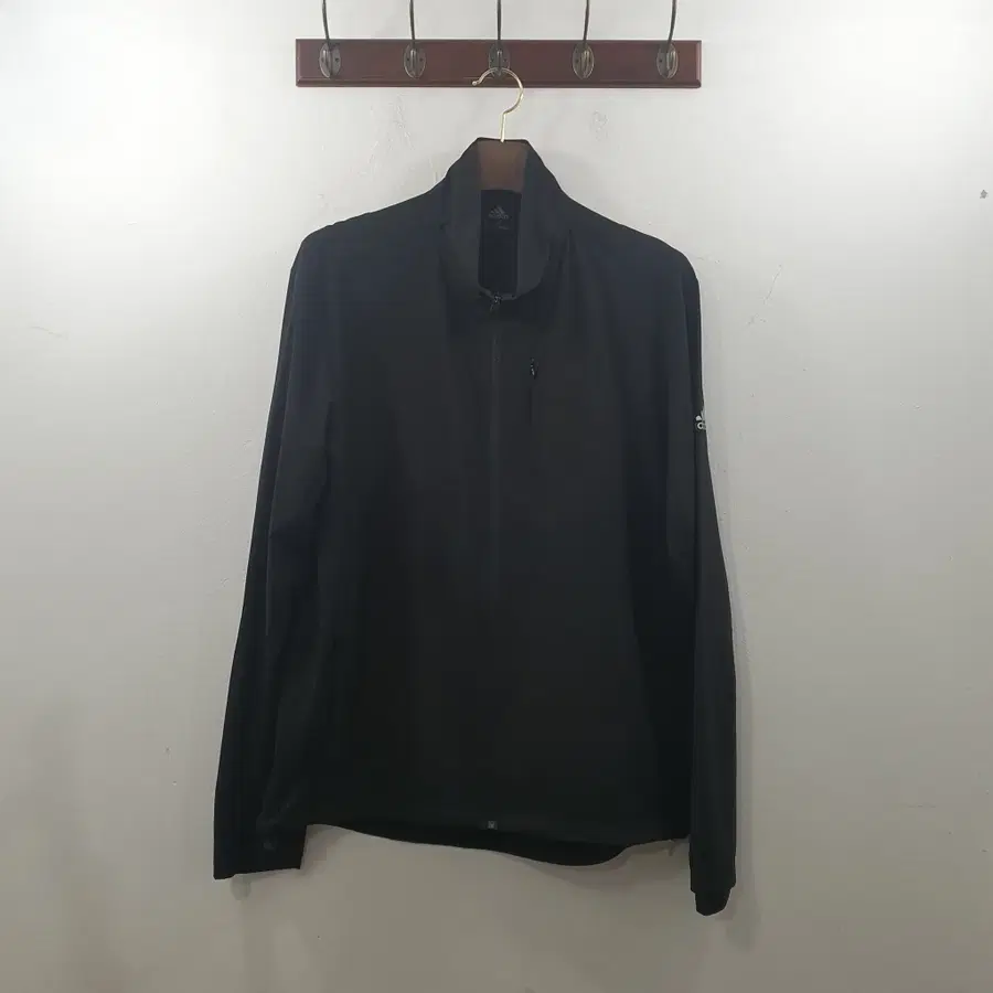 2XL 아디다스 남성 블랙 얇은 트레이닝 스포츠 바람막이 자켓