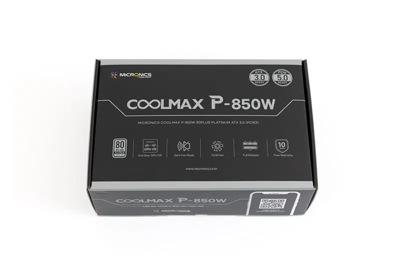 마이크로닉스 쿨맥스 플래티넘 850W 파워 판매합니다.
