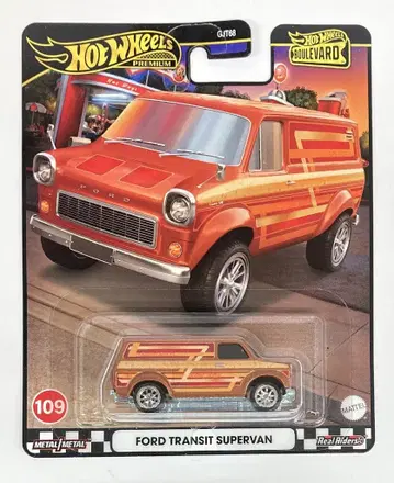 MATTEL HOTWHEELS BOULEVARD HRT76 FORD TRANSIT SUPERVAN/브라운 109