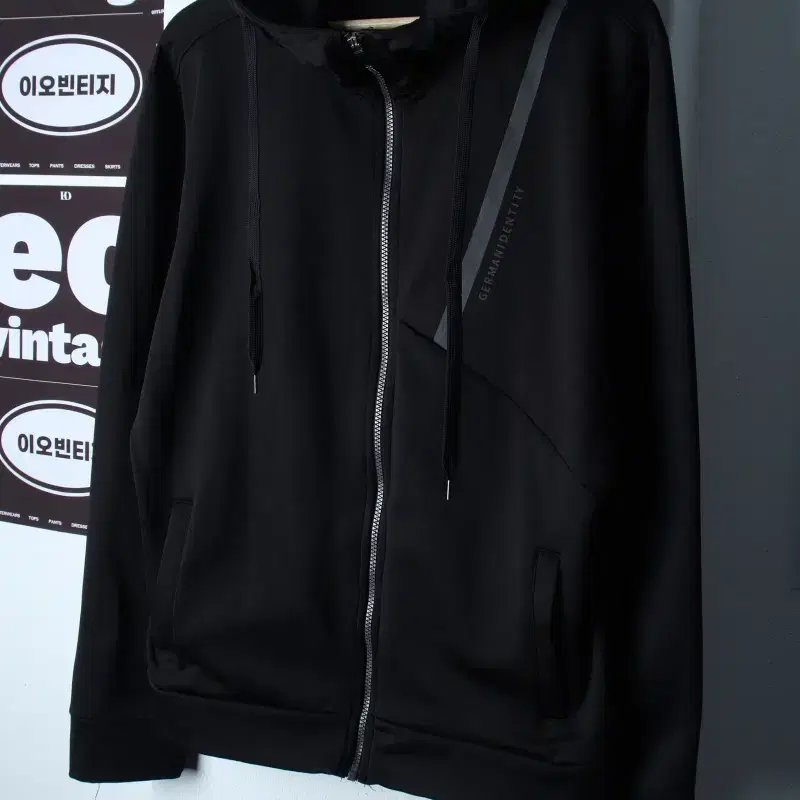 (XL) 브랜드빈티지 후드집업 기능성 폴리 블랙 올드스쿨-H37222
