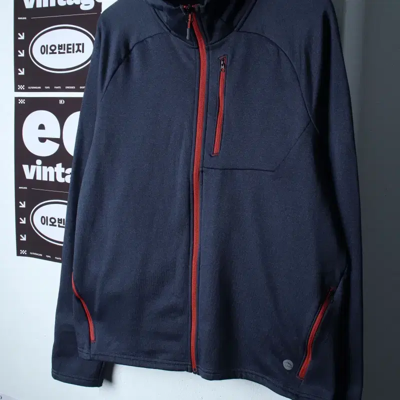 (L-XL) 엘엘빈 후드집업 기능성 기모 블루 폴리-H37225