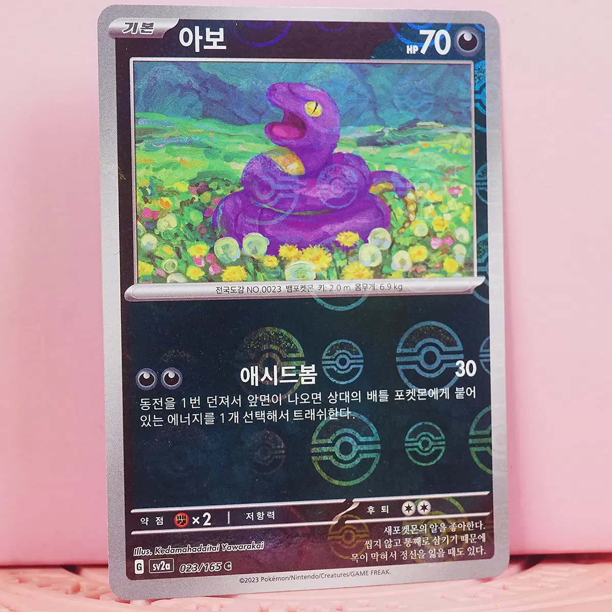 한판 포켓몬 카드 아보 몬스터볼 sv2a 023 165 C