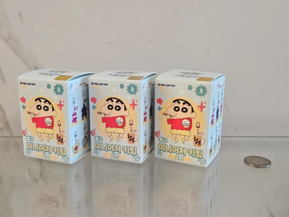 [새상품] 짱구 미니어처 키링 2탄 3개 일괄