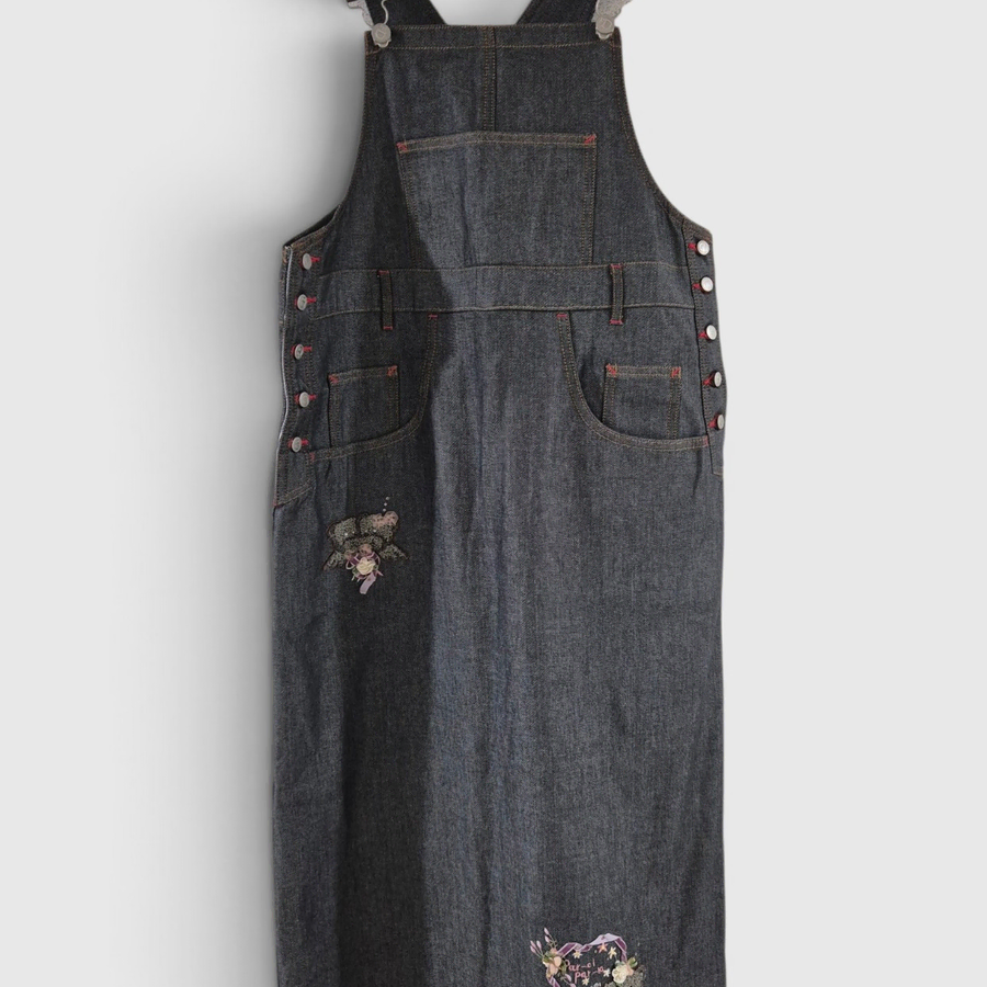 [90]빈티지 데님 멜빵치마 여성