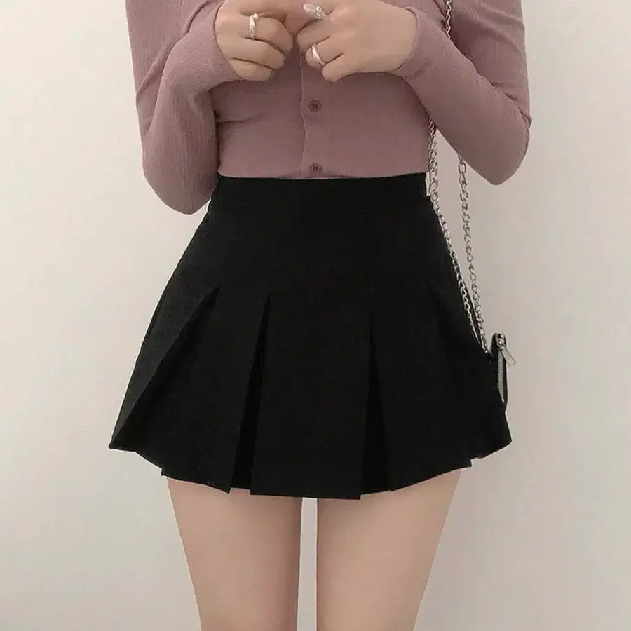 에이블리 플리츠 미니스커트 멜팅블루