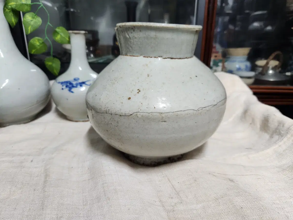 진품 조선시대 백자 항아리 (조선백자 호)