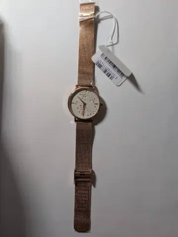 FURLA 손목시계 로즈 골드 메쉬 벨트