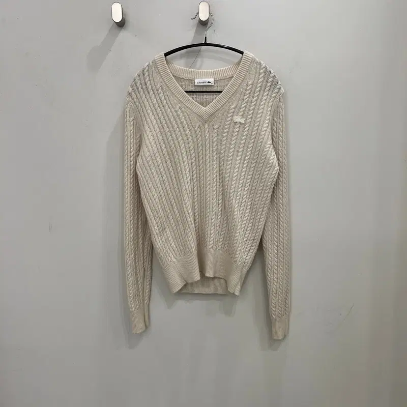 라코스테 꽈배기 로고 니트 r4459