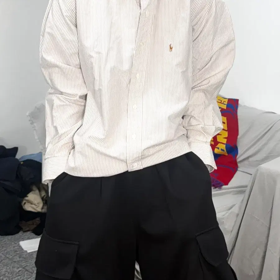 폴로 랄프로렌 루즈핏 스트라이프 셔츠
