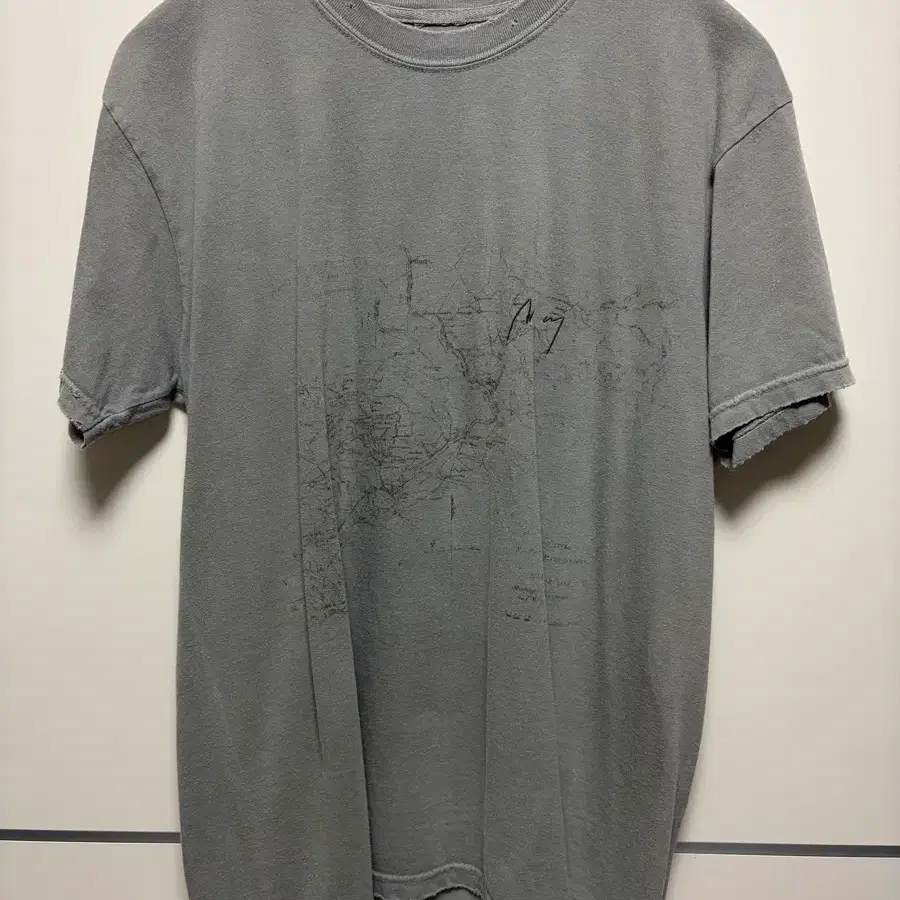 안셀름 Ancellm 25ss Oldmap T-Shirt - Grey. 1size
