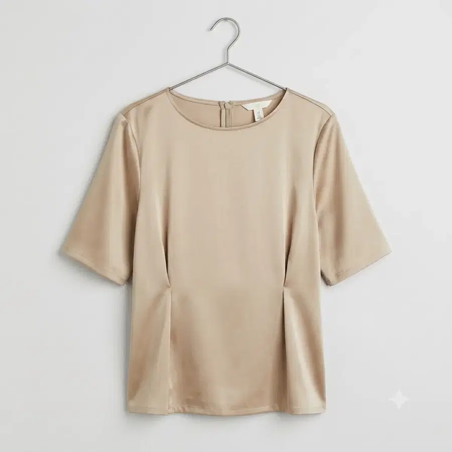 H&M 골드 새틴 블라우스 (새상품)