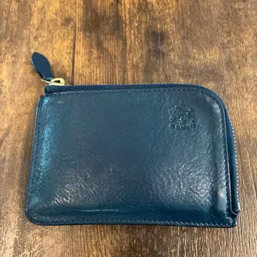 IL BISONTE 일비종떼 가죽 코인 케이스 네이비