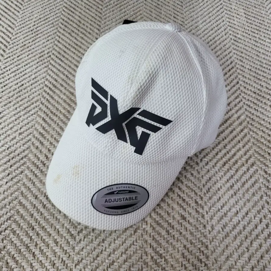 PXG 메쉬 골프 볼캡 모자 화이트