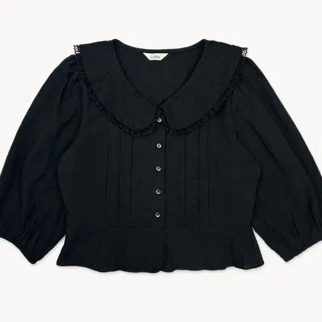 르포허 Spring frill collar blouse 스프링 프릴 블라우스 블랙