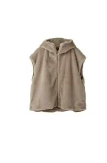 스테이트 오브 마인드 fur hoodie vest 라이트 브라운 새상품