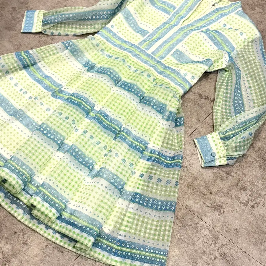 60-70s Miss Magnin Gingham Dress(Made In U.S.A)