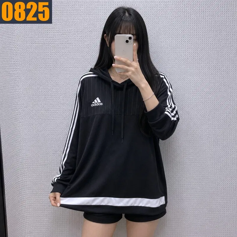 100 ADIDAS 아디다스 삼각로고 후드 티셔츠