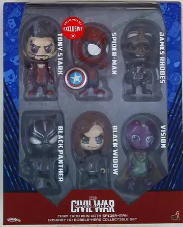 HOTTOYS COSBABY TEAM IRON MAN WITH SPIDERMAN