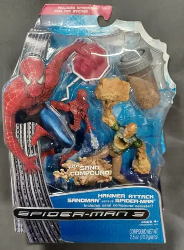 HASBRO ACTION FIGURES HAMMER ATTACK SANDMAN VERSUS SPIDER-MAN