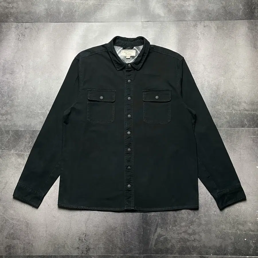BC CLOTHING BC 클로딩 플랩포켓 블랙셔츠 A01438