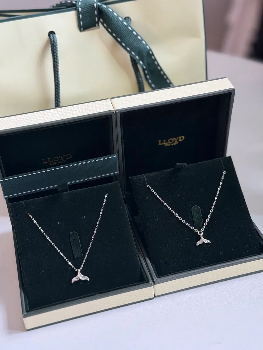 로이드 고래꼬리 14K 목걸이 + 18K 발찌