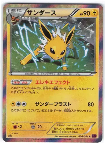 포켓몬스터 XY 7 026/081 썬더 (1st EDITION) R